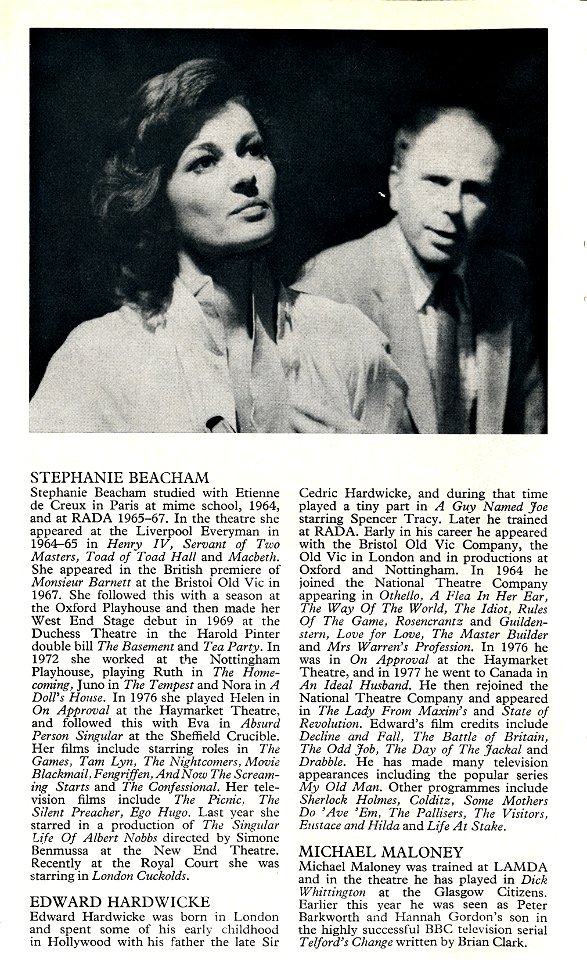Can You Hear Me At The Back at the Piccadilly Theatre, 1979