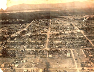 Aerial view of Kurri Kurri, looking to South towards Pelaw Main, NSW, [1946]