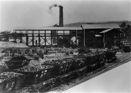 Coal train and Bellbird Colliery, NSW, [n.d.] photo
