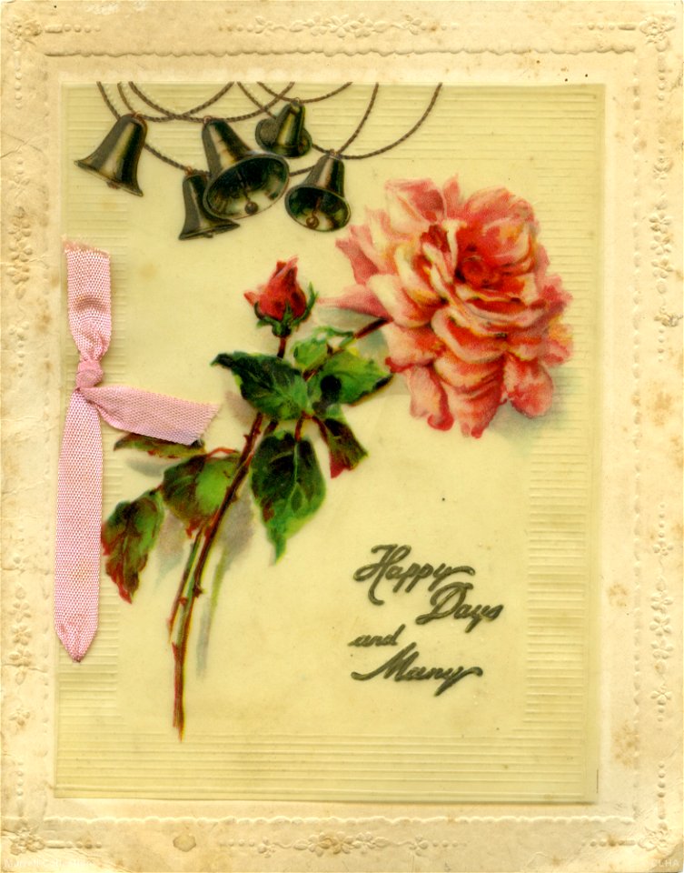 "Happy days and many" - Christmas card