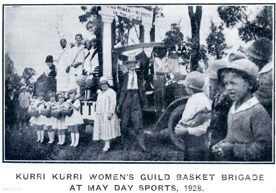 Kurri Kurri Co-operative Society's Women's Guild Basket Brigade at May Day Sports, 1928