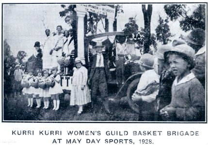 Kurri Kurri Co-operative Society's Women's Guild Basket Brigade at May Day Sports, 1928