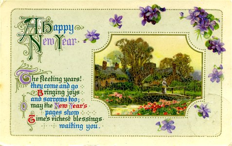 "A Happy New Year" - New Year card