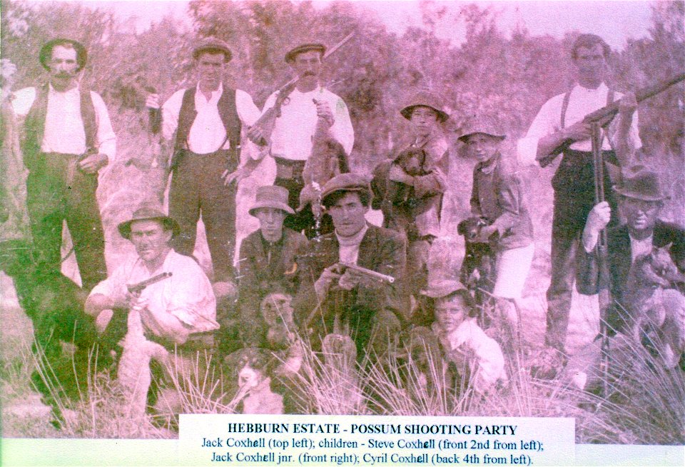 Hebburn Estate - possum shoorting party, n.d.]