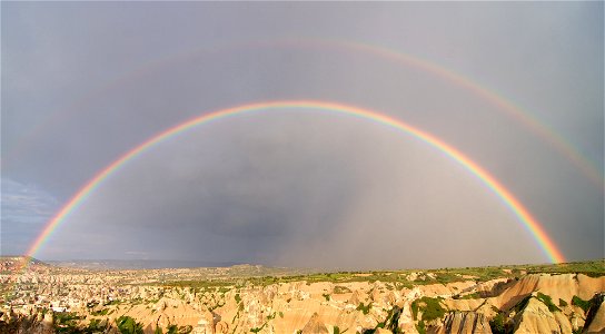 Full Double Rainbow over Cappadocia photo