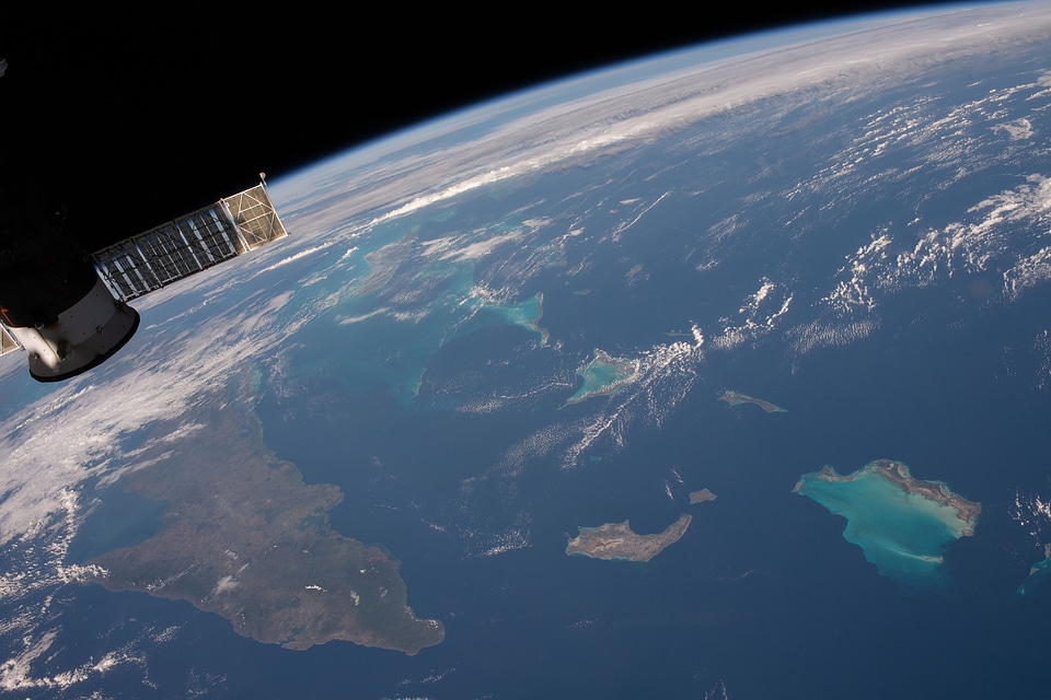 Sailing Over the Caribbean From the International Space Station