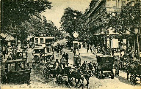 Paris Boulevard Monmartre CIRCA 1914