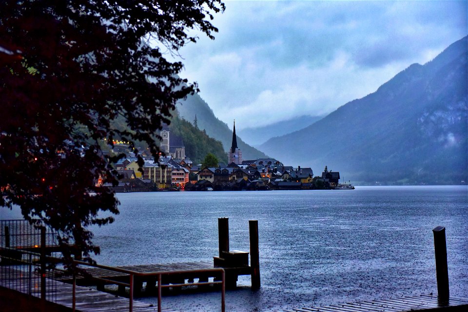 raining morning in Hallstatt