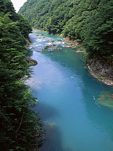 River-bed of the blue river