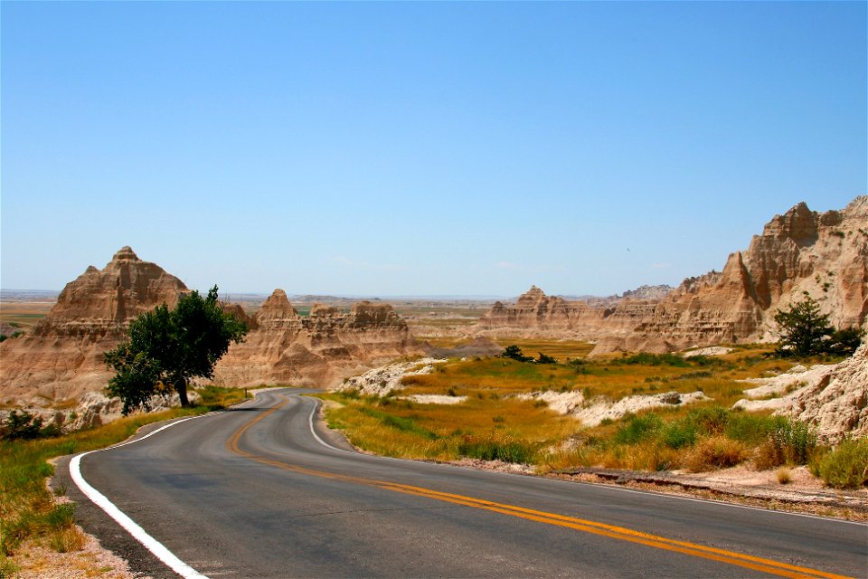 Road through the Badlands