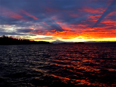 Sunrise at Columbia River in WA photo