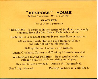 Kenross House, Sandown, 1961/2 photo