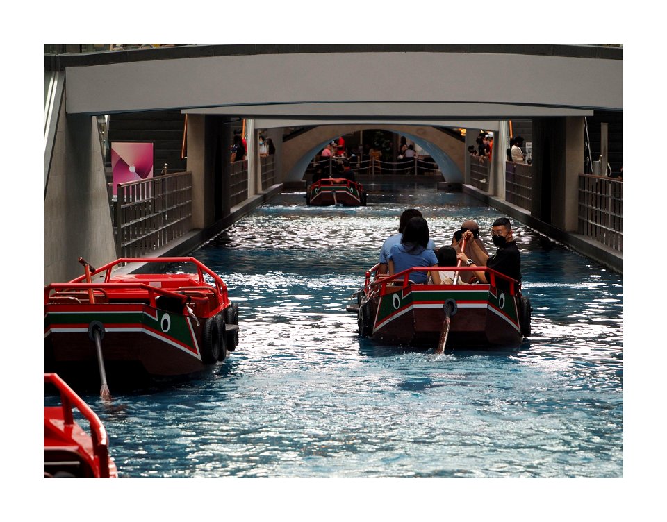 Rowing in the mall