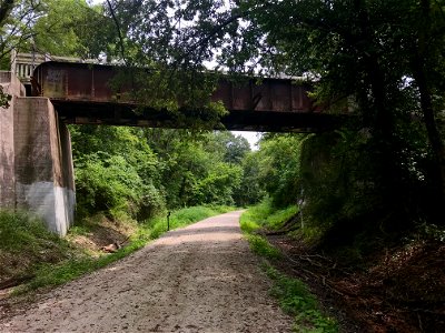 Crossing under MKT Bridge