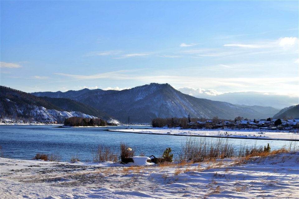 winter road to the blue photo