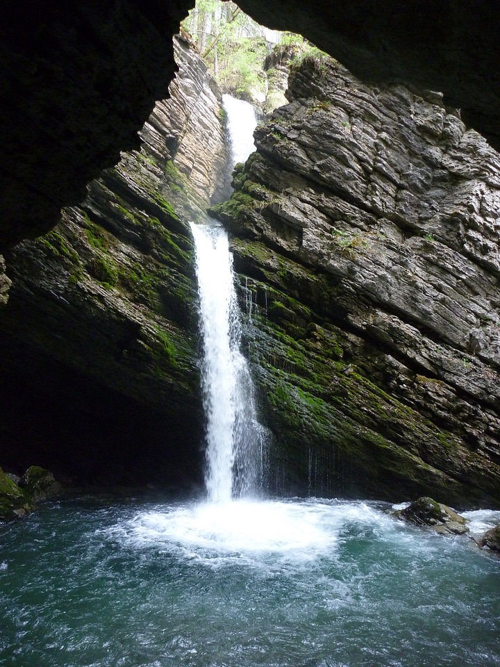 The lower Thur waterfall Gallen in Switzerland