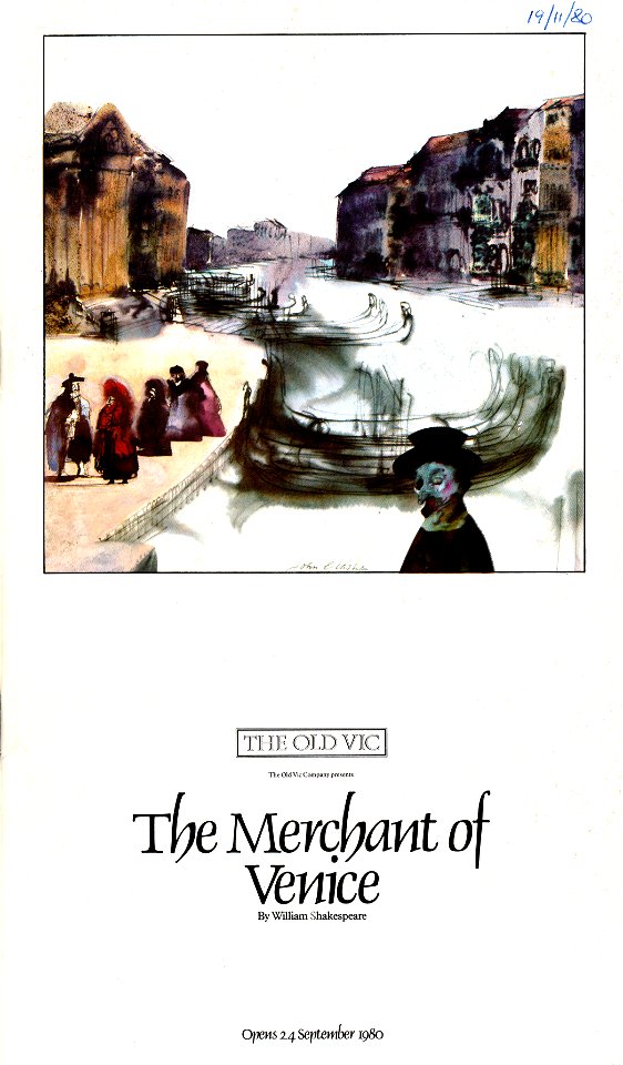 The Merchant of Venice: Old Vic (London) Programme, November 1980