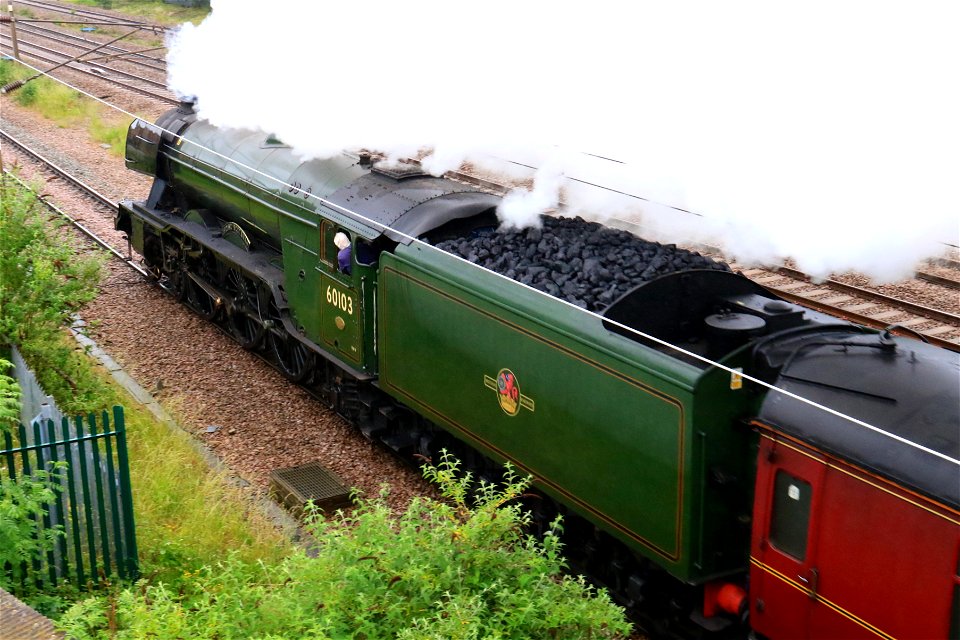 60103 Flying Scotsman at Oakleigh Park with 'The White Rose'