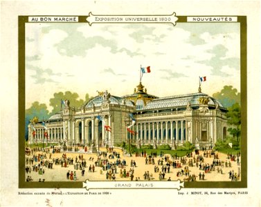 Publicité "Au Bon Marché" Exposition Universelle 1900 Paris photo