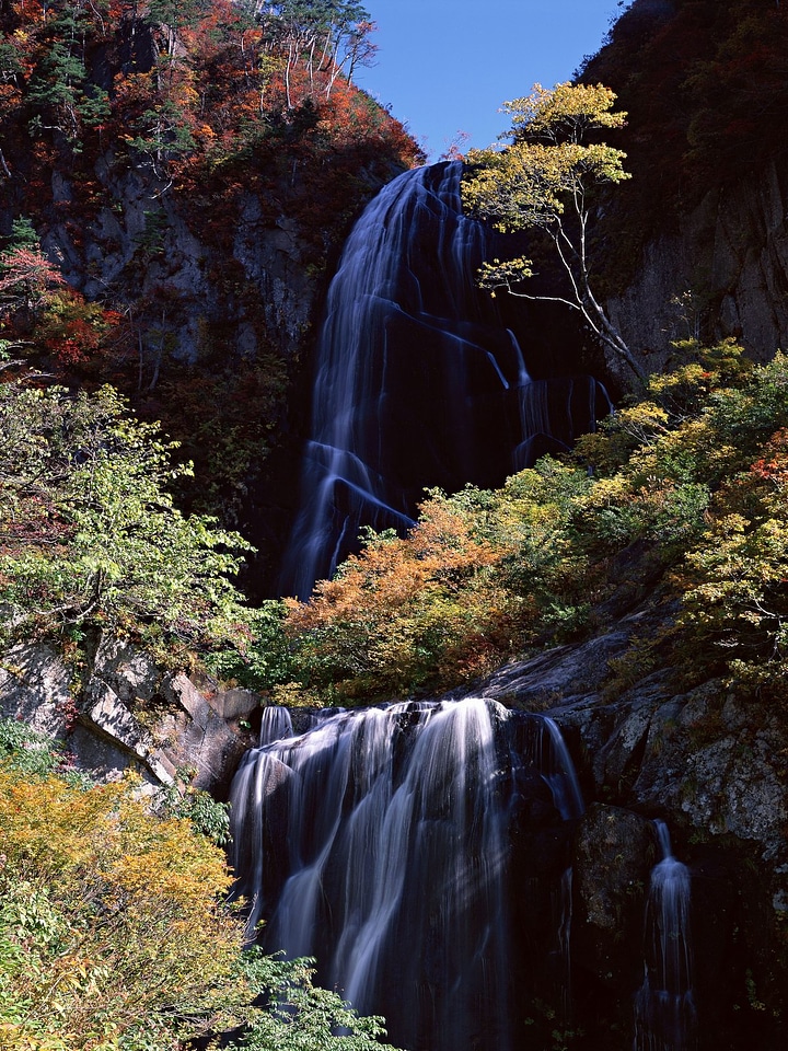waterfall that leads to another amazing lower waterfall.