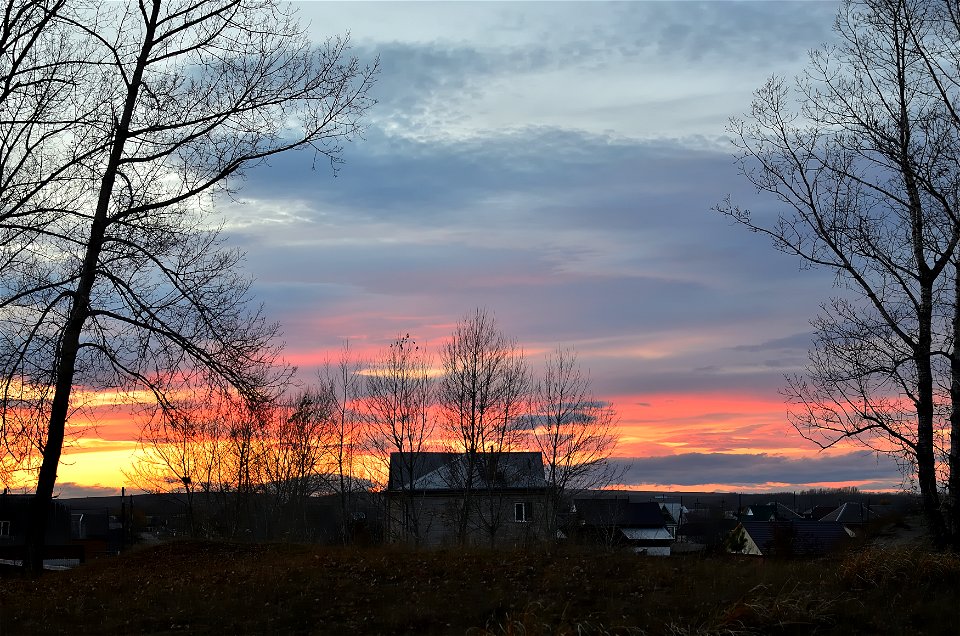 sunset on the Yenisei photo