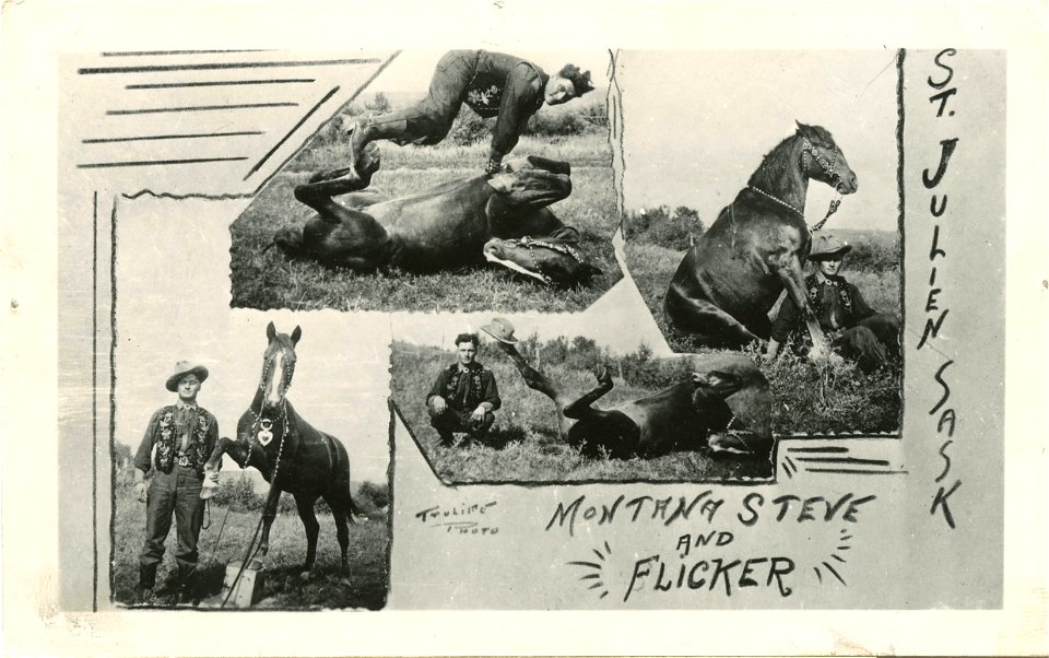 Montana Steve & Flicker RPPC