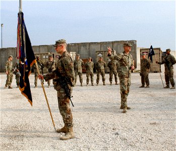 Patching ceremony of 1st Battalion, 125th Infantry Regiment