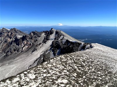 Summit at Mt. St. Helens in WA photo