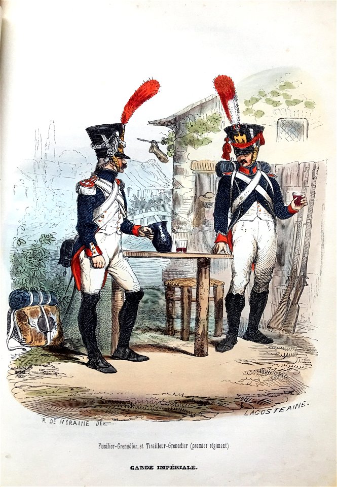 Uniformes et portraits militaires de la Garde Impériale de Napoléon