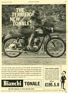 BIANCHI Tonale 175cc motorcycles 1961