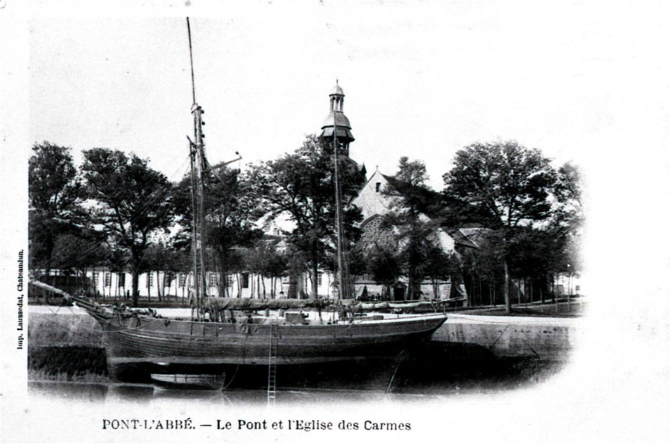 Pont-Labbé carte postale ancienne