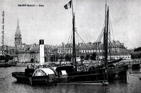 ST MALO le port en 1900 photo