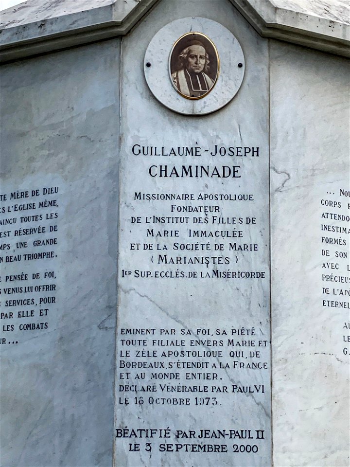 Chaminade's Tomb: Carthusian Cemetery, Bordeaux