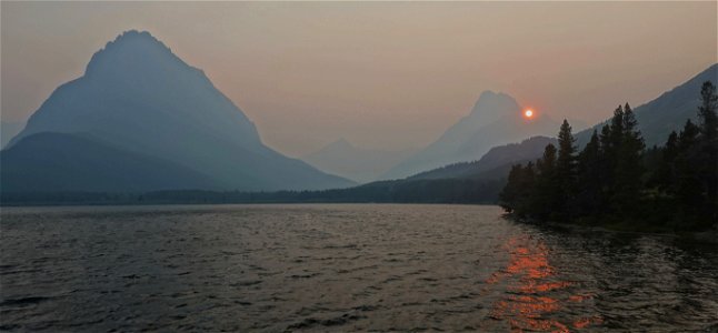 Hazy Sunset over Mt. Wilbur