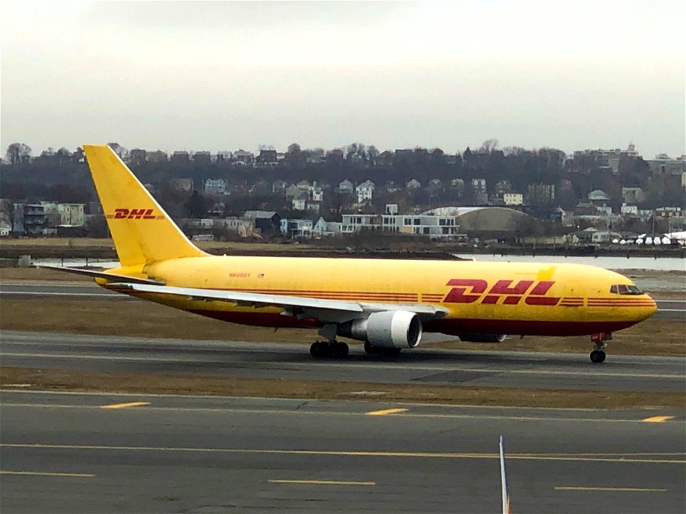 DHL 767-200F at BOS