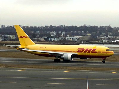 DHL 767-200F at BOS