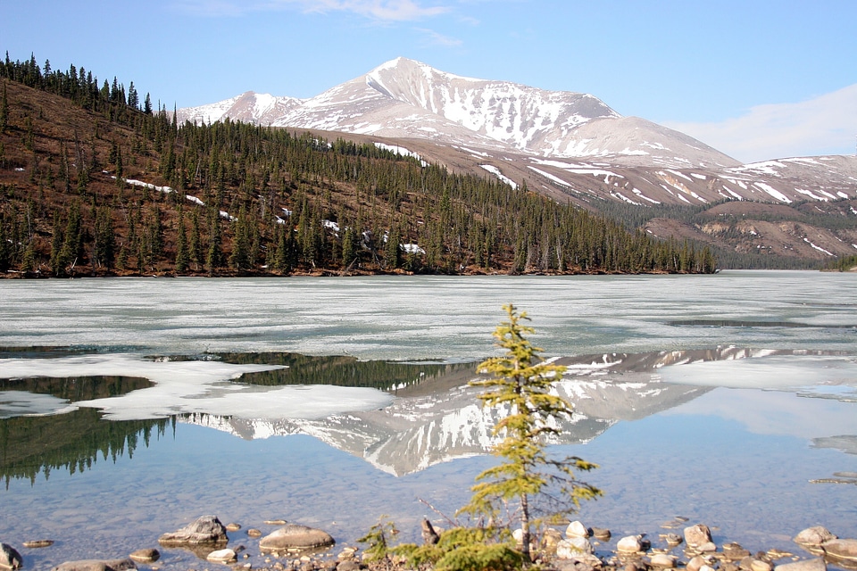 Beautiful lake in mountains