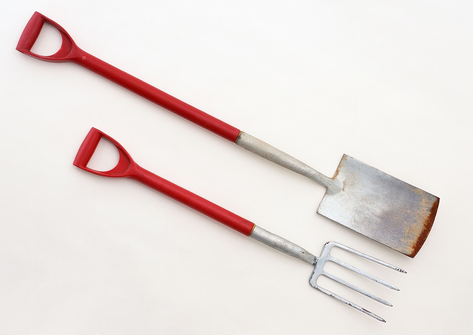 Shovel and Rake isolated