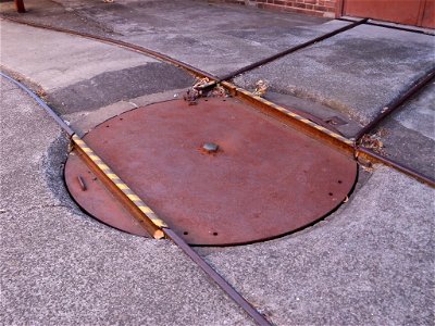 RAN Armament Depot Spectacle Island - Tramway turntable outside filled shell magazine (37)