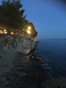 Night cafe Sunset in Zadar Croatia photo