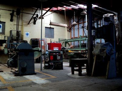 RAN Armament Depot Spectacle Island - Gun carriage/open shed