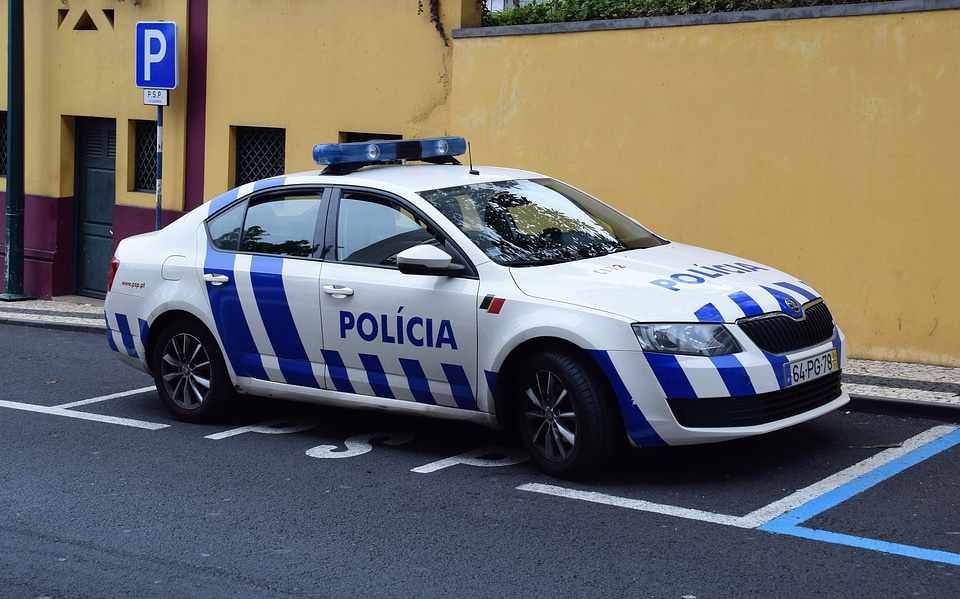 Parked up state trooper police vehicle