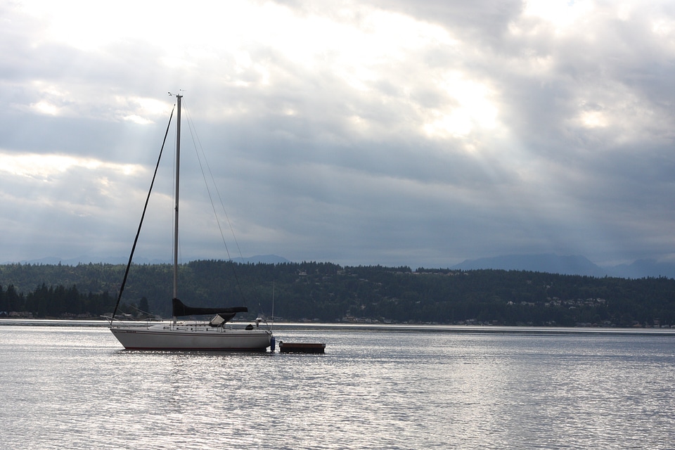 sailboat in the autumn