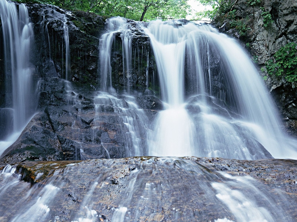 Motion Blur Waterfalls Peaceful Nature Landscape