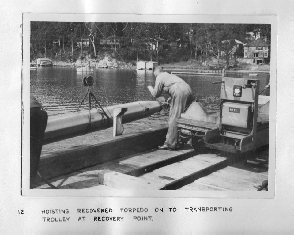 RAN Torpedo Establishment - Pittwater Range_Hoisting Torpedo