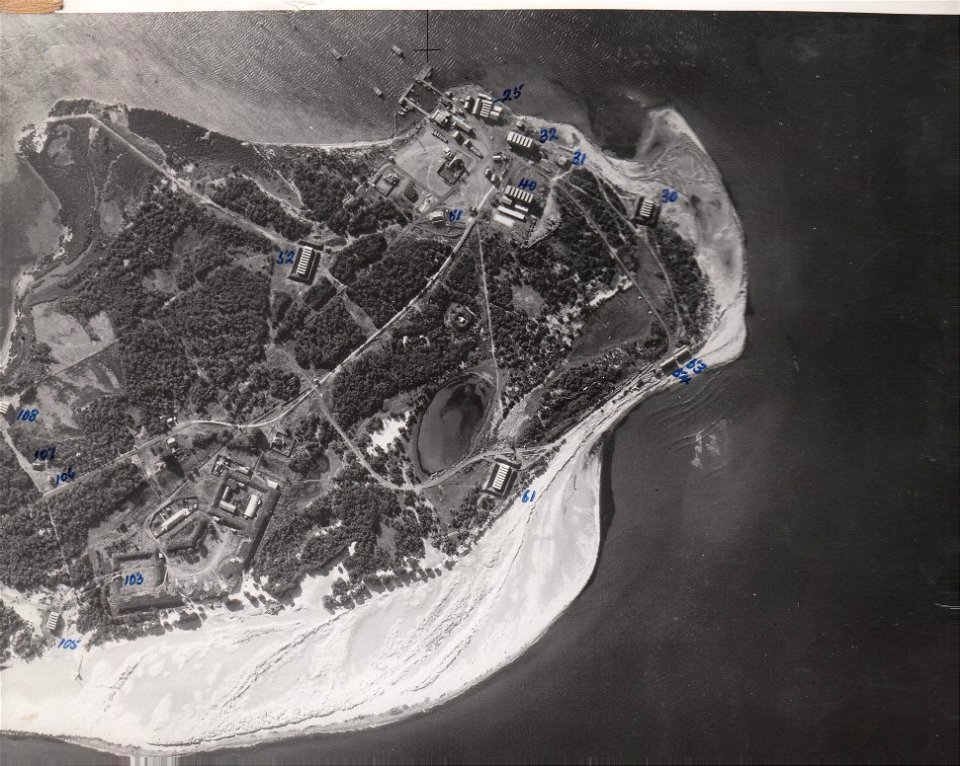 RAN Mine Depot Swan Island - Aerial View