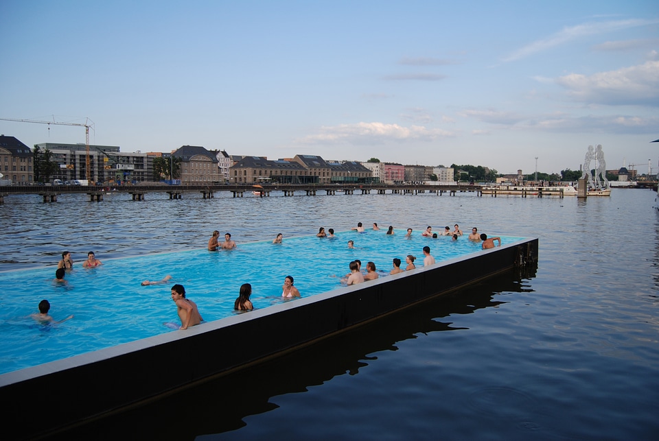 Swimming pool in the Spree Germany