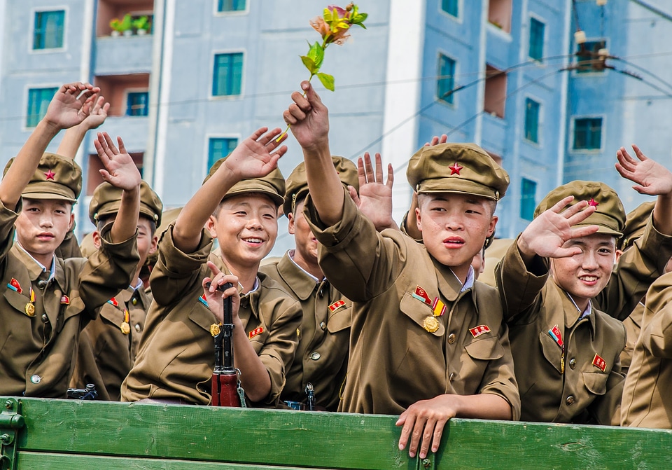 group of North Korean soldiers