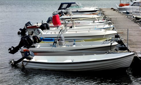 Small motorboats in Holma marina photo