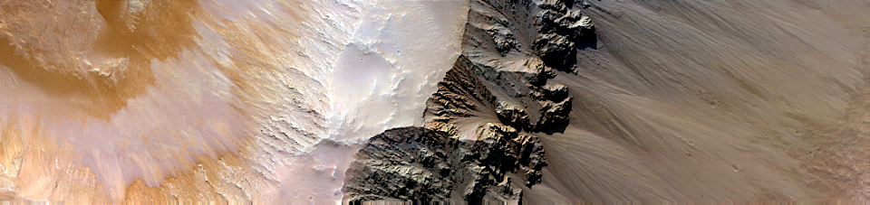 Mars - Slopes of Crater in Coprates Chasm photo